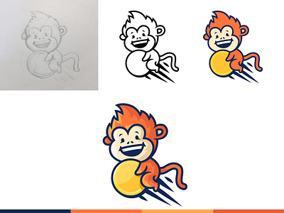 Making of Monkey Logo brand branding business cartoon character cokn crypto design illustration logo logotype making mascot modern money monkey process trade trading