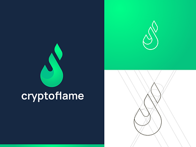 Flame brand branding creative crypto design elegant fire flame it logo logotype minimalism modern simple smart tech