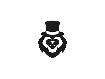 Poker king brand branding casino club creative design elegant gambling game lasvegas lion logo logotype mark minimalism modern poker sign simple vegas