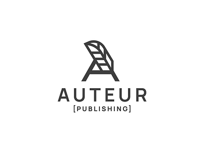 Auteur a brand branding creative design elegant feather logo logotype mark minimalism modern publishing sale sign simple unused write writer