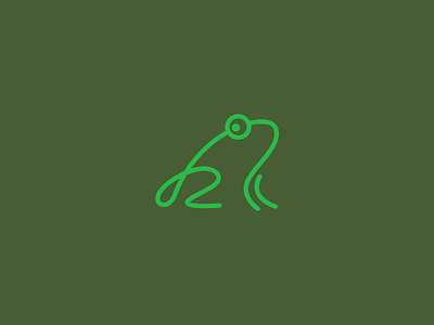 Linear frog animal brand branding design elegant frog green illustration line linear logo logotype mark minimalism minimalistic modern sale sign smart unused