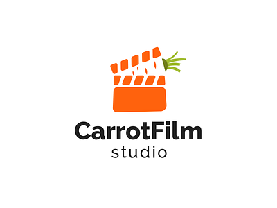 CarrotFilm brand branding carrot design elegant film flat illustration logo logotype mark minimalism modern movie sale sign studio vegan vegetable vegetarian