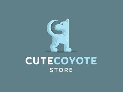 C and Coyote animal baby brand branding c coyote cute design elegant illustration letter logo logotype modern negative negativespace sale space typography wild