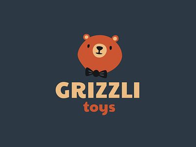 Grizzli baby bear beautiful brand branding cartoon character children cute design elegant grizzli illustration logo logotype mascot modern nice sale toy