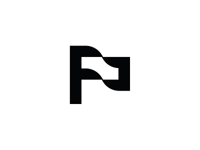 P and flag brand branding design elegant flag letter logo logotype mark minimalism minimalistic modern p sale sign smart trend typography unused