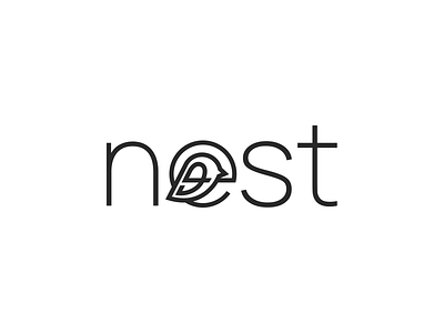 Nest bird brand branding design e elegant illustration letter line linear logo logotype mark minimalism minimalistic modern nest sale sign