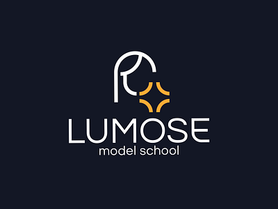 Lumose brand branding design elegant face flash girl light line linear logo logotype magic mark minimalism minimalistic model modern school sign