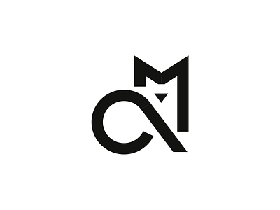 AM a am animal brand branding cat design elegant line linear logo logotype m ma mark minimalism minimalistic modern sale sign