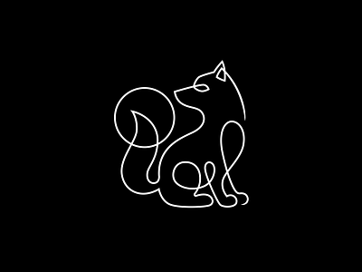 Moon fox animal brand branding design elegant fox graphic design illustration line linear logo logodesign logoinspiration logotype mark minimalism minimalistic modern moon sign