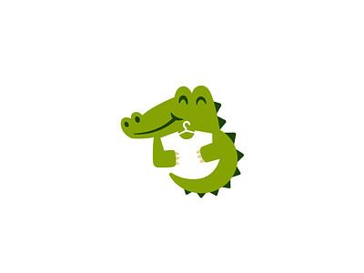 Funny crocodile aligator brand branding cartoon character clothing crocodile design dragon elegant illustration logo logotype mascot modern negative negativespace space tshirt wear
