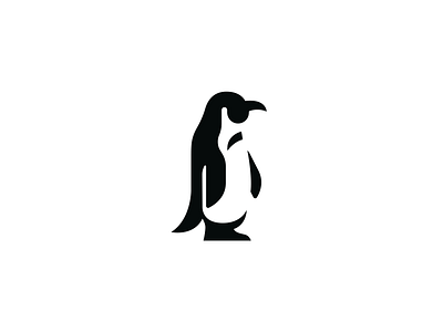 Penguin animal brand branding design elegant illustration logo logotype mark minimalism minimalistic modern negative negative space negativespace pinguin sign space vector wild
