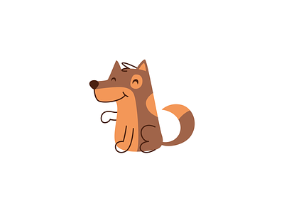 Funny dog animal brand branding cartoon character design dog elegant friend illustration logo logotype mascot modern paw pet vector