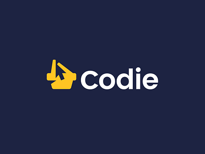 Codie app arrow basket brand branding buy development e commerce elegant it logo logotype mark minimalism modern negative space negativespace pointer shopping sign