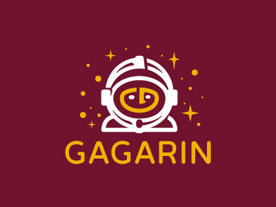 Gagarin cosmic cosmonaut cosmos g gagarin logo logotype stars