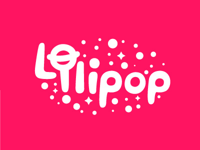 Lolli Pop candy cosmic cute logo logotype lollipop pink
