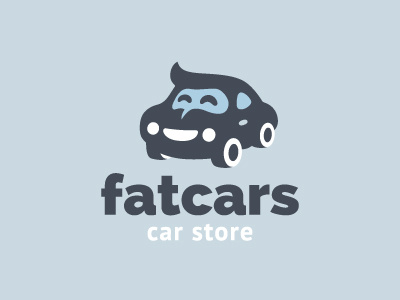 Fat cars car cartoon character cute fat logo logotype mascot smile