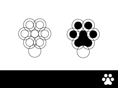 Making of dog paw logo dog logo logotype mark minimalism minimalistic paw pet