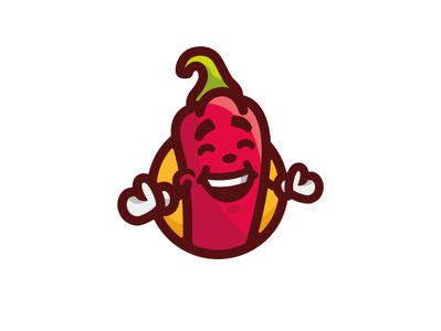 Pepper mascot cute friendship gree hugs logo logotype mascot pepper peppermint red smile vegan vegetable vegetarian yelloe