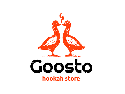 Hookah animal bird goose hookah logo logotype negative negative space negativespace sale shop smoking space store