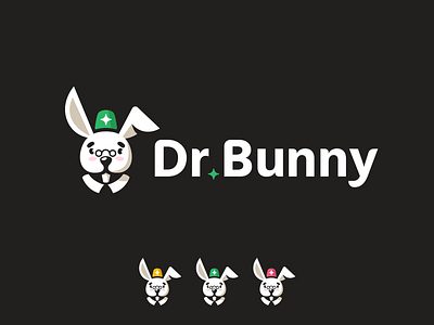 Dr. Bunny animal bunny cartoon character cute dentist design illustration logo logotype mascot pet rabbit stomatology teeth tooth whitener