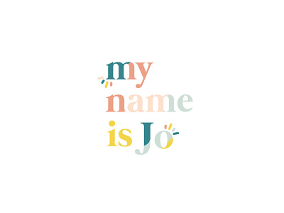 Logo // My Name Is Jo brand identity branding clothing flat illustration illustration logo logo inspiration logos logotype minimal minimal illustration photoshop