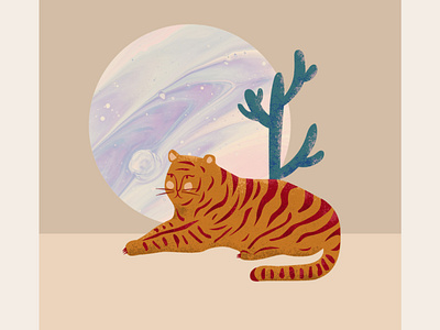 Arizona abstract animals illustrated flat illustration illustration illustrator photoshop tiger tiger illustration