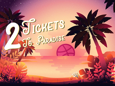 2 invitation to the game! business designer dribbble event hello holiday invite join landscape nature ocean player prospect theme ticket