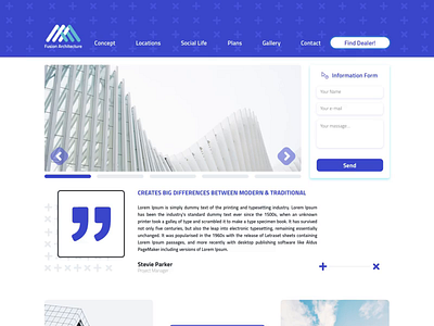 Architecture Landing Page abstact banner brand building business city concept creative dailyui header minimal simple technology uiux user ux animation video