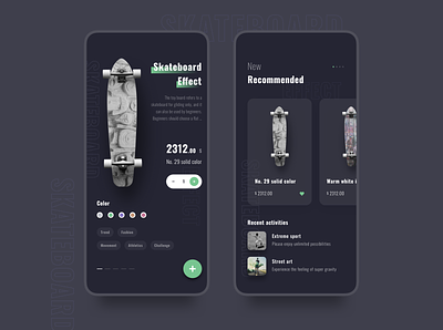 Skateboarding app design figma ui