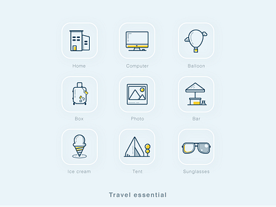 Travel icons ai