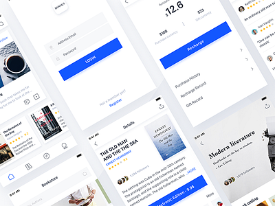 BOOKS APP sketch ui ux