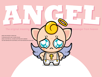 Cartoon image design - hello, I am ANGEL ai china design illustration illustrator ui