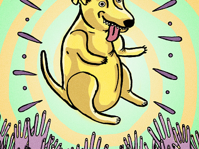 Dogs make the world go round, illustration. dog dogs illustration