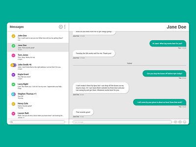 Android Messages for Web app design graphic design messaging app ui design ux design web design