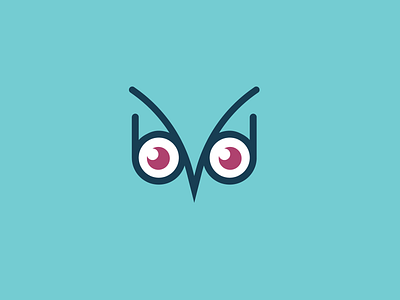 B and D Owl Logo animal logo b logo branding flat design graphic design logo design logo designer minimalist owl owl logo