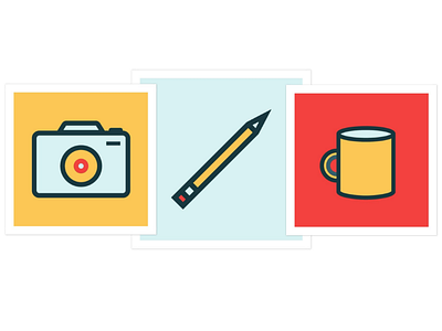 Creative Everyday Items Icon Set iconography icons vector illustration