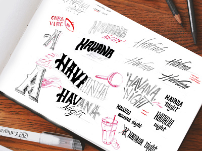 Havana Nights Sketch branding graphic sketch sketchbook