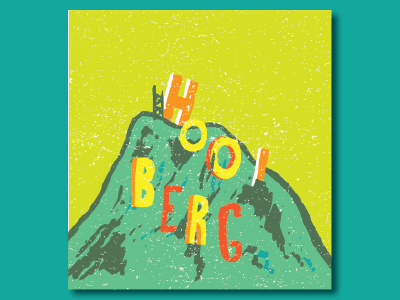 Hooi Berg aruba brushpen graphic design handlettering illustration ink mountain type typography