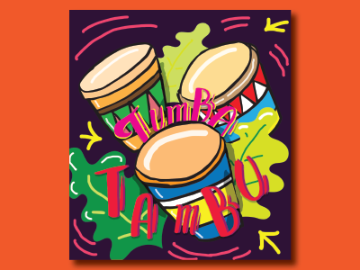 Tumba, Tumbu aruba brushpen cocktail drums graphic design handlettering illustration ink music tumba type typography
