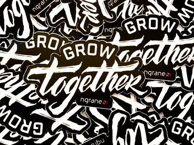 Growtogether custom customtype design illustration illustrator cc photoshop sticker design typography