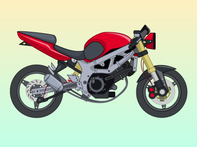 Just my little moto illustration motorcycle wip
