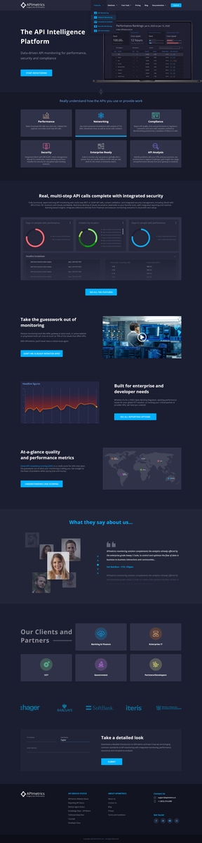 APIMetrics Website Design by Jin Xiang Hua on Dribbble