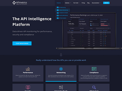 APIMetrics Website Design