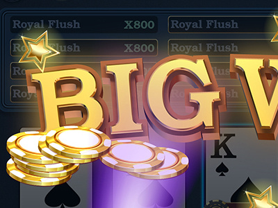 Big win casino game poker roulette slot ui ux