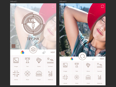 Tattoo App ui-1 app ui mobile ui tattoo app