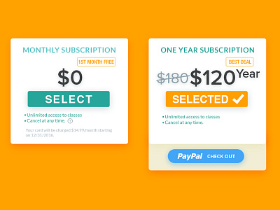 Pricing page