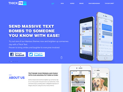 THICK TEXT landing page design booking food landing page ui ux web design