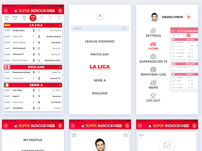 Super Soccer App app ui design football mobile ui soccer app sports