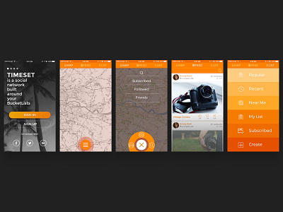 Timeset App ui/ux Design app design camera app mobile ui timeset ui ux web design