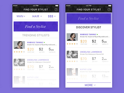 Tipster App ui/ux Design Update app design fashion mobile ui stylist tipster ui ux web design